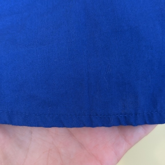 Crown & Ivy | Blue Embroidered Split Neck Tassel Tie Long Sleeve Bohemian Top M - Picture 10 of 16